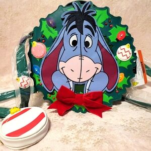 Eeyore Christmas Wreath Bag with Red Bow